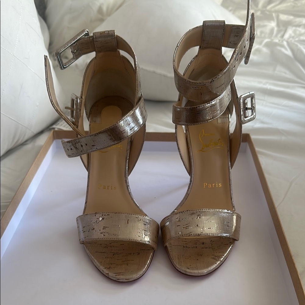 Christian Louboutin Gold Women's Sandals